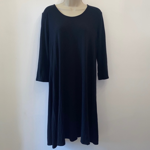 Garnet Hill Dresses & Skirts - Garnet Hill Tencel Black long sleeve dress